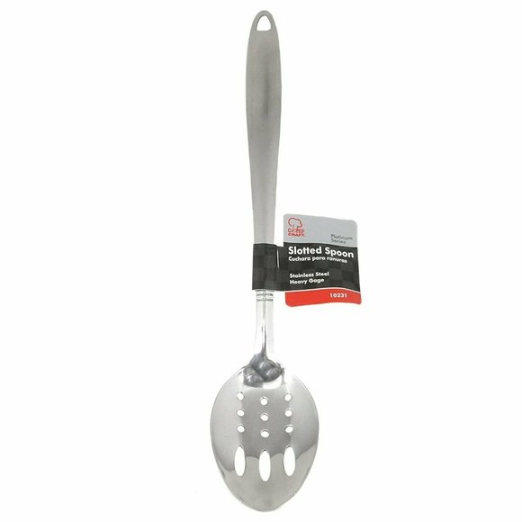 (3 pack) Chef Craft 13" Stainless Steel Slotted Spoon - Picture 2 of 2